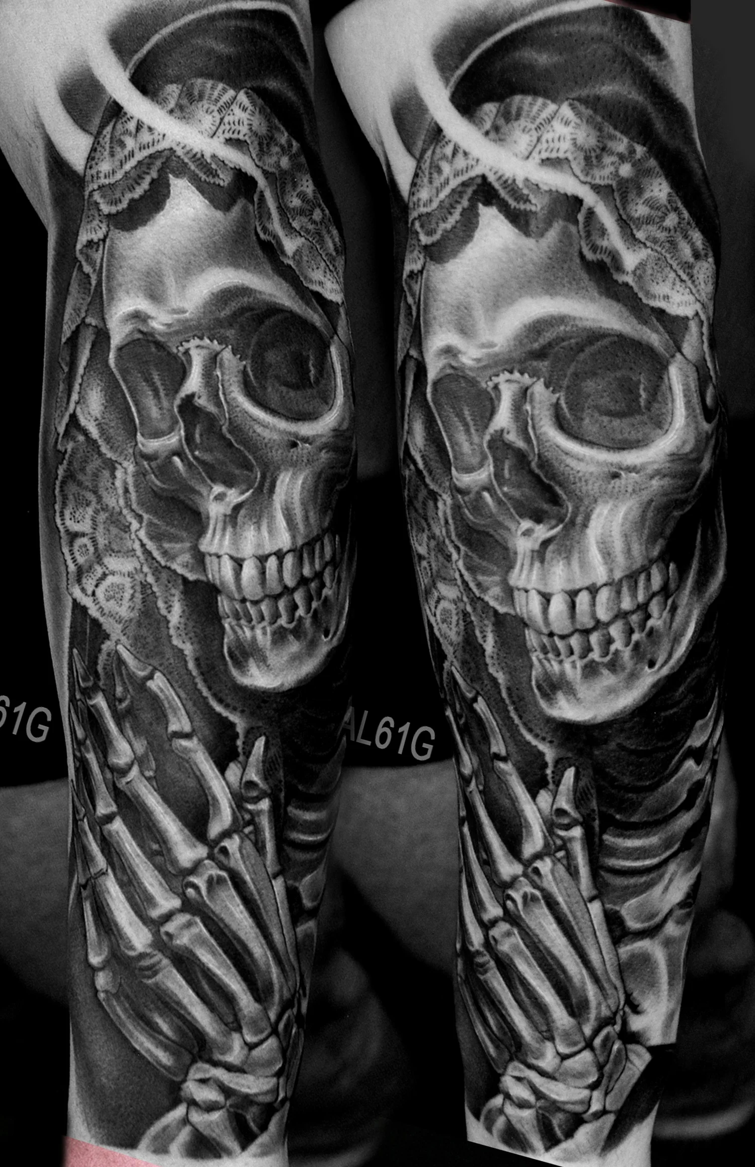Black and grey tattoo by Rascal 61G, piece 4